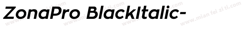 ZonaPro BlackItalic字体转换